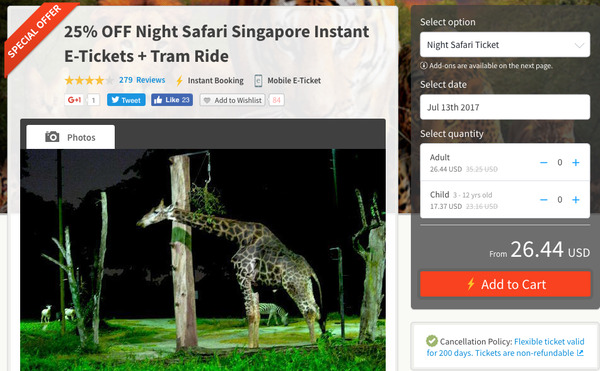 Buy Discount Tickets To Singapore Zoo