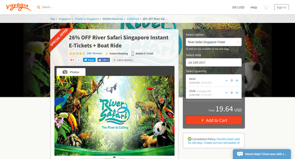 Buy Discount Tickets To Singapore Zoo